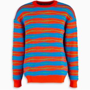 Zara men's multi colored striped jumper